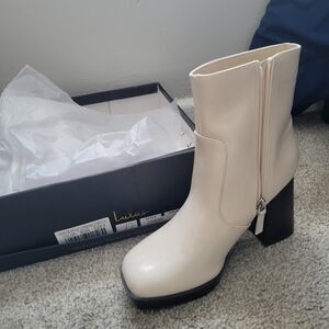 Lulu's Elegant Cream Heeled Boots